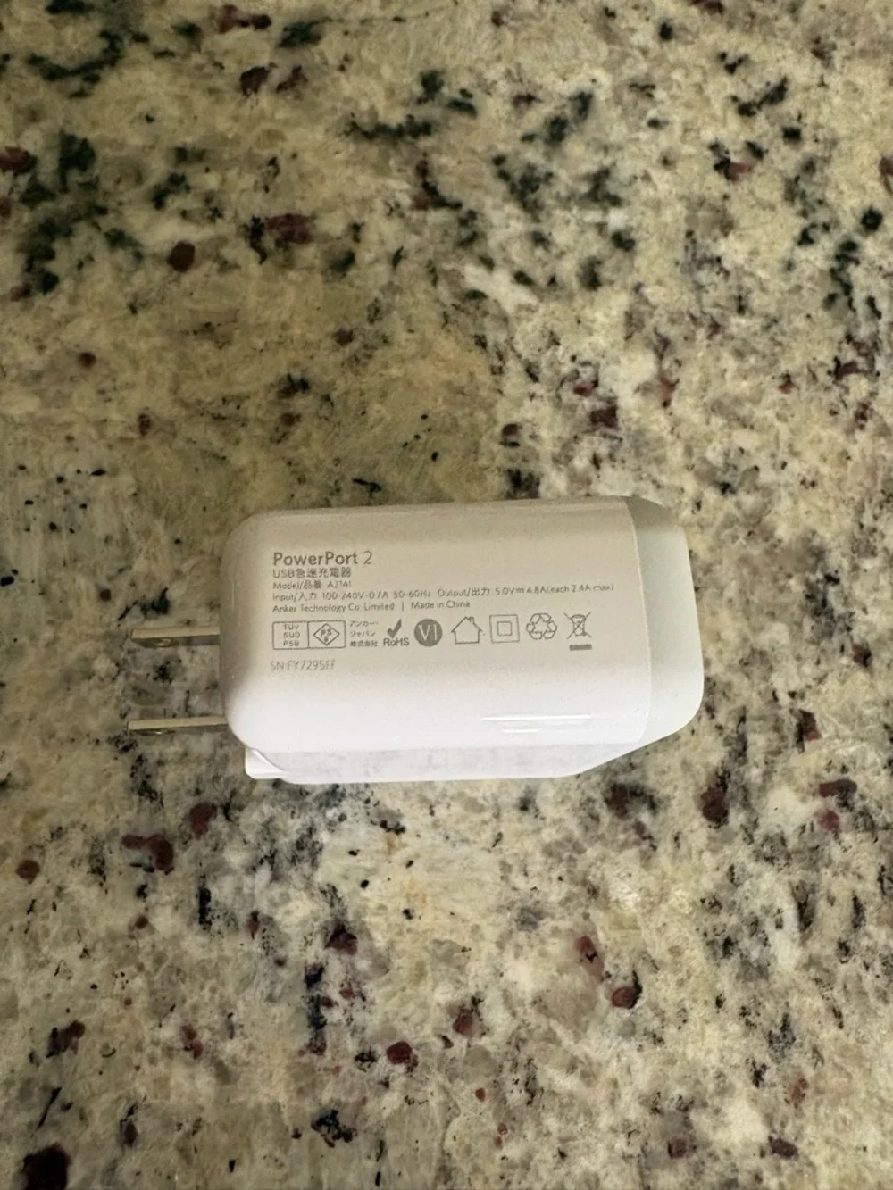 Anker PowerPort 2 Wall Charger No cords Model A2141 VGUC